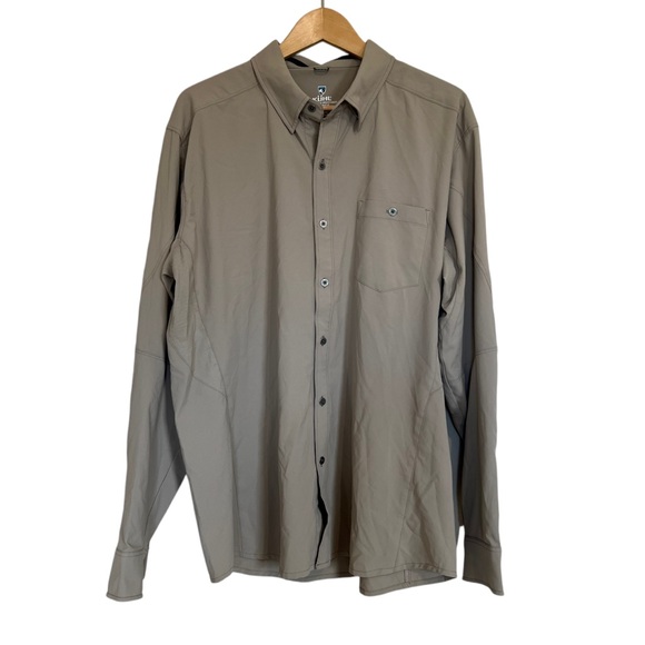 KUHL Men’s Khaki Bandit Long Sleeve Button Shirt Size XL - Picture 2 of 10